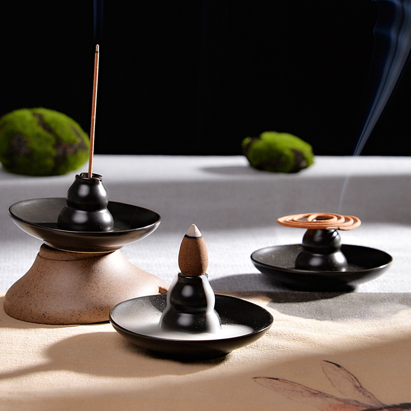 Home Fragrance Miniso - أسود متعدد الوظائف ارتجاعي البخور الموقد