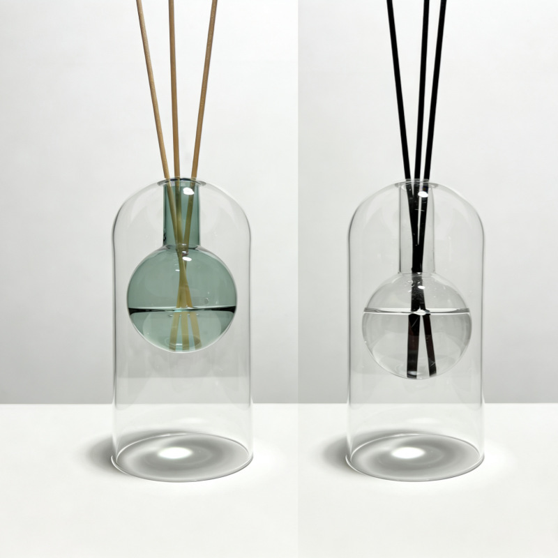 Home Fragrance Bottle - زجاجة ناشر عطر زجاجية مزدوجة الجدار
