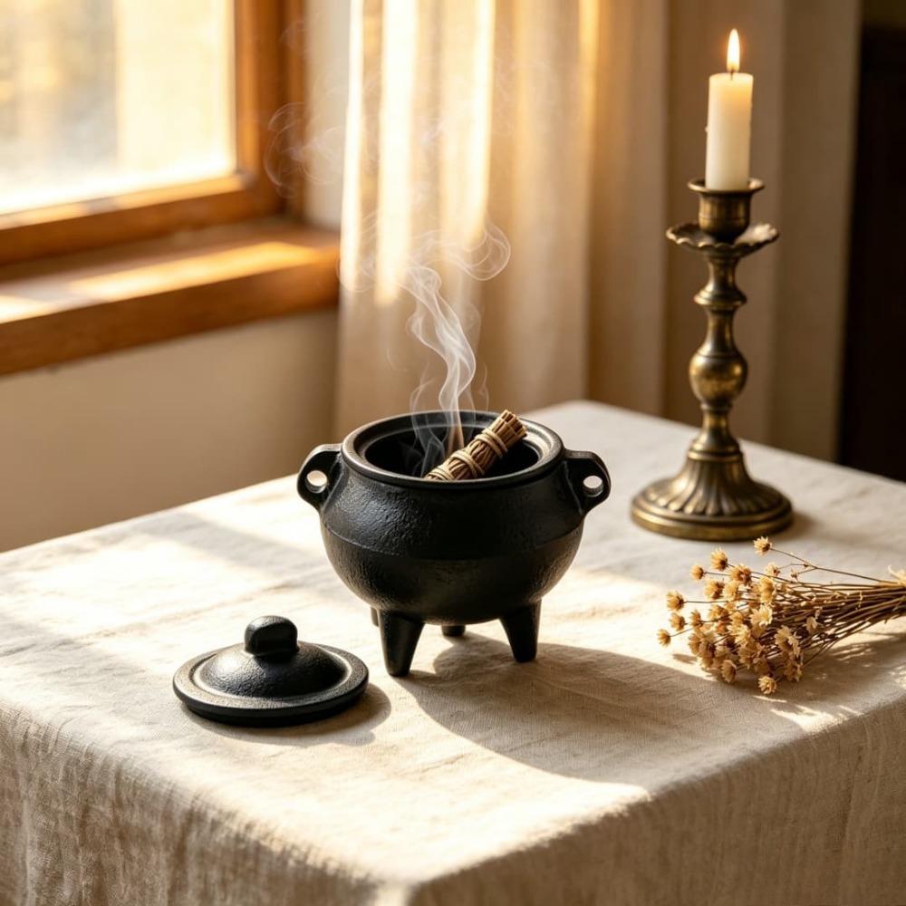 Home Fragrance Miniso - وعاء صغير من الحديد الزهر لحرق