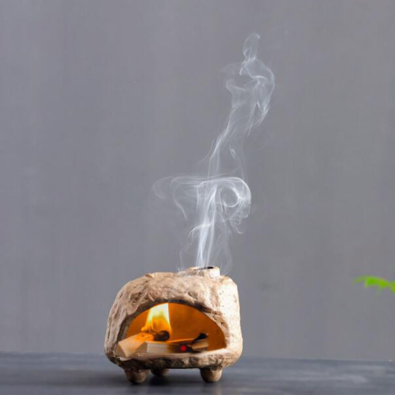Home Fragrance Oil Burner - الفخار الخشن موقد الزيوت العطرية باو