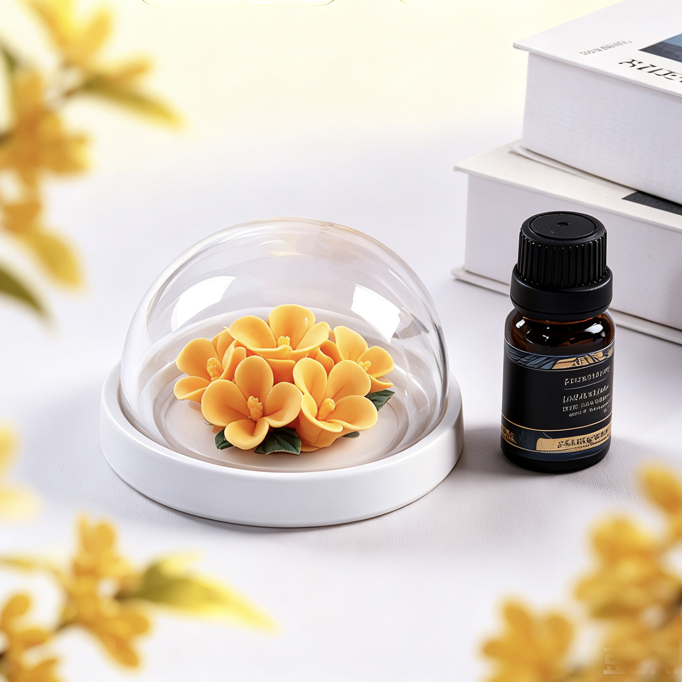 Home Fragrance Business - مجموعة ناشر عطر زهرة الأوسمانثوس الخزفية،