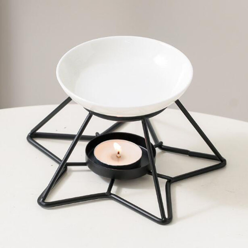 رف نجمة معدنية وعاء سيراميك ال - مراجعة Home Fragrance Oil Burner وسعره
