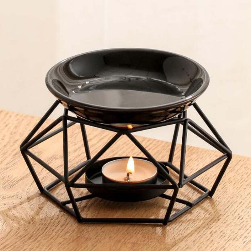 وعاء سيراميك رف حديد أسود اللو - مراجعة Home Fragrance Oil Burner وسعره