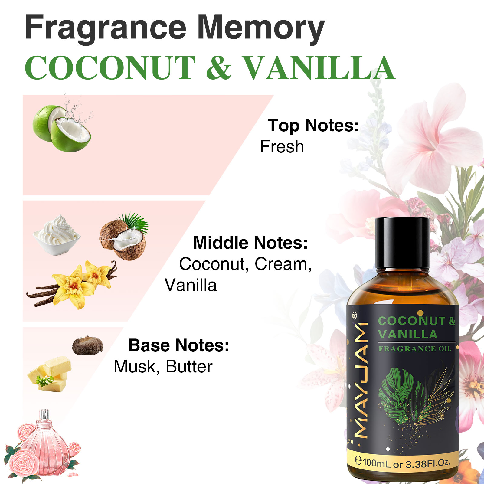 MAYJAM الروائح زيت طبيعي جوز ا - مراجعة Home Fragrance Jasmine وسعره
